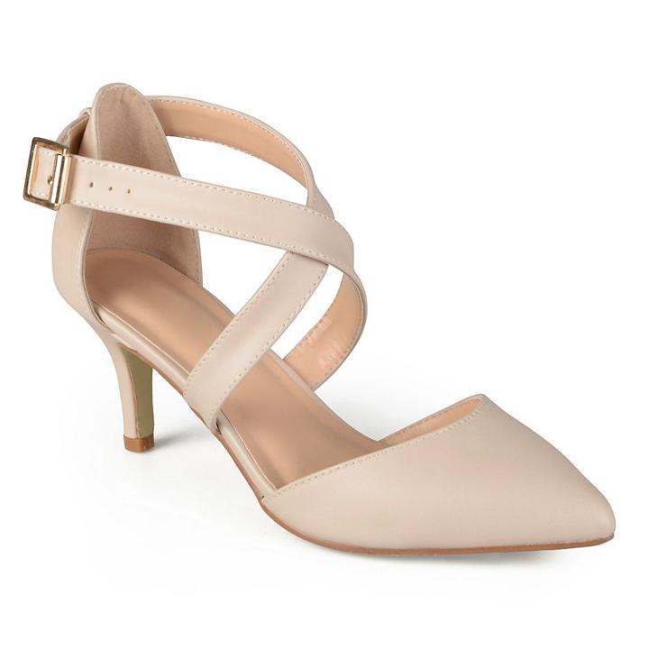 Journee Collection Riva Women's High Heels, Size: Medium (7.5), Beig/green (beig/khaki)