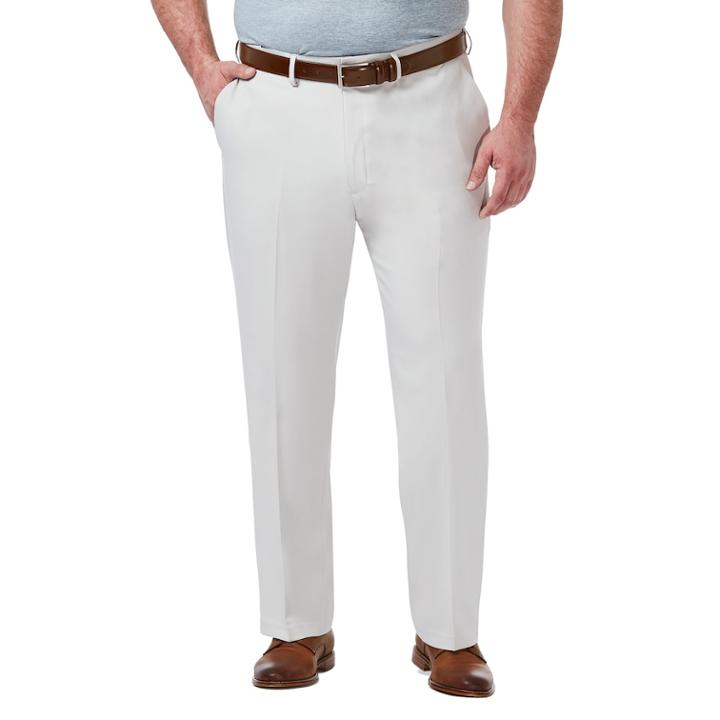 Big & Tall Haggar Premium Comfort Classic-fit Stretch No-iron Flat-front Dress Pants, Men's, Size: 44x34, Natural