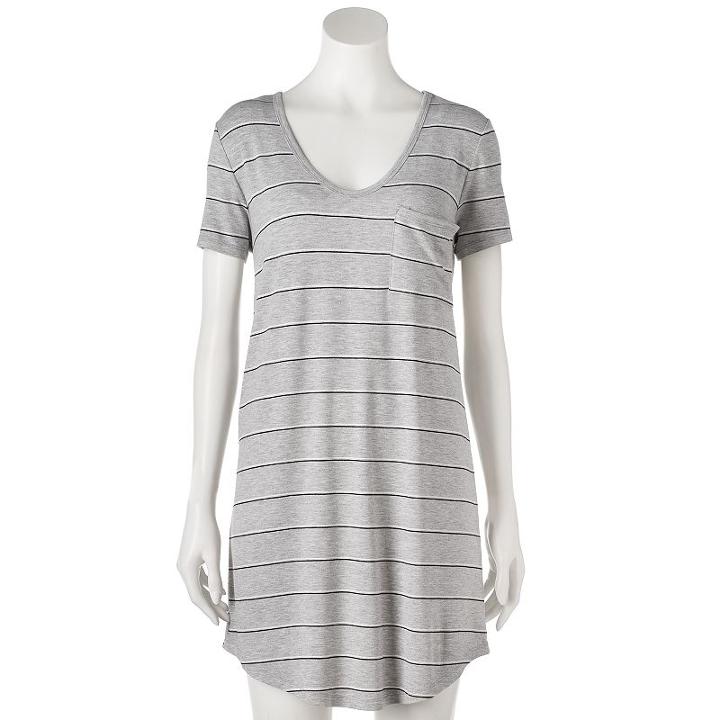 Juniors' So&reg; Short Sleeve T-shirt Dress, Teens, Size: Xs, Med Grey