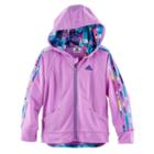 Toddler Girl Adidas Hooded Tricot Lightweight Jacket, Size: 4t, Lt Purple