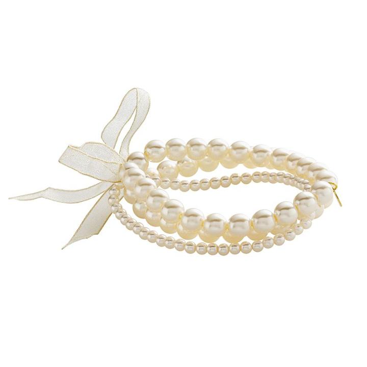 Croft & Barrow&reg; Simulated Pearl Stretch Bracelet Set, Women's, White