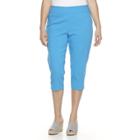 Plus Size Dana Buchman Millennium Pull-on Capris, Women's, Size: 1xl, Brt Blue