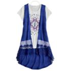 Girls 7-16 Self Esteem Lace Duster & Graphic Tee Set With Necklace, Size: Xl, Blue