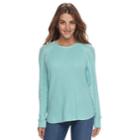 Petite Sonoma Goods For Life&trade; Pointelle Crewneck Sweater, Women's, Size: L Petite, Light Blue
