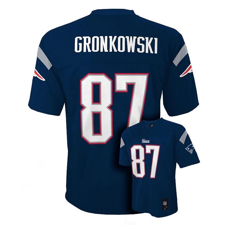 Boys 8-20 New England Patriots Rob Gronkowski Nfl Replica Jersey, Boy's, Size: Xl(18/20), Blue (navy)
