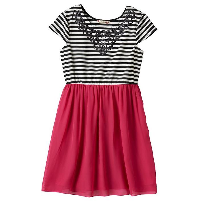 Girls 7-16 & Plus Size Speechless Glitter Dress, Girl's, Size: 8, Grey (charcoal)