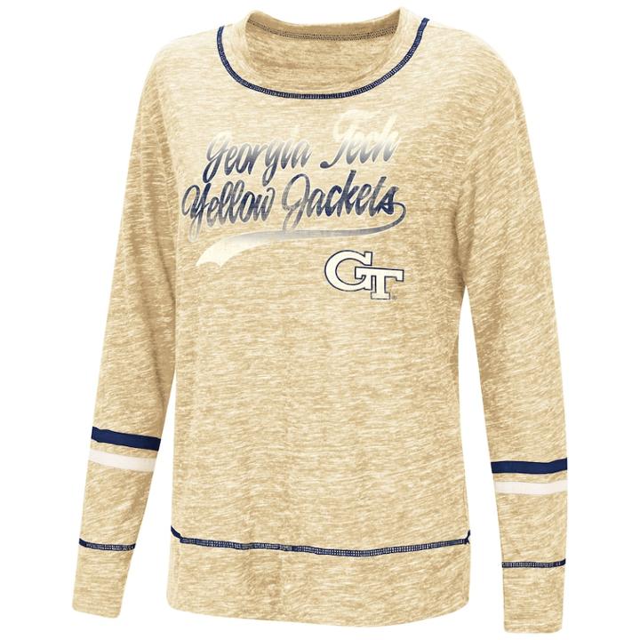 Women's Georgia Tech Yellow Jackets Giant Dreams Tee, Size: Small, Drk Yellow