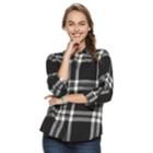 Juniors' So&reg; Button-front Shirt, Teens, Size: Xl, Black