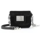 So&reg; Velvet Simulated Pearl Chain Mini Crossbody Bag, Women's, Black