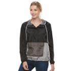 Juniors' So&reg; Hooded Windbreaker Jacket, Teens, Size: Small, Black