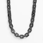 Black Immersion-plated Stainless Steel Necklace - Men, Size: 24