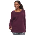 Plus Size Tek Gear&reg; Fleece Sweatshirt, Women's, Size: 3xl, Drk Purple