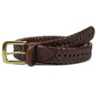 Men's Haggar Braided Leather Belt, Size: 36, Brown