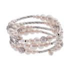 Croft & Barrow&reg; Twisted Tube Simulated Pearl Coil Bracelet, Women's, Multicolor