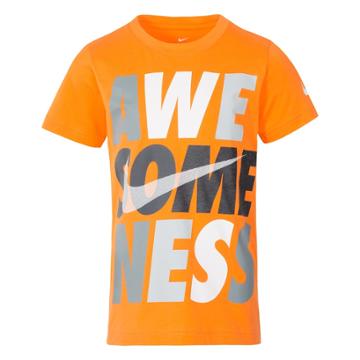 Boys 4-7 Nike Awe-some-ness Logo Graphic Tee, Size: 5, Brt Orange