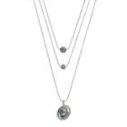 Simply Vera Vera Wang Layered Orbital Pendant Necklace, Women's, Grey Other