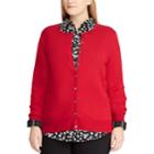 Plus Size Chaps Button-front Cardigan, Women's, Size: 1xl, Red