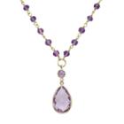 Amethyst 14k Gold Y Necklace, Women's, Size: 17, Pink