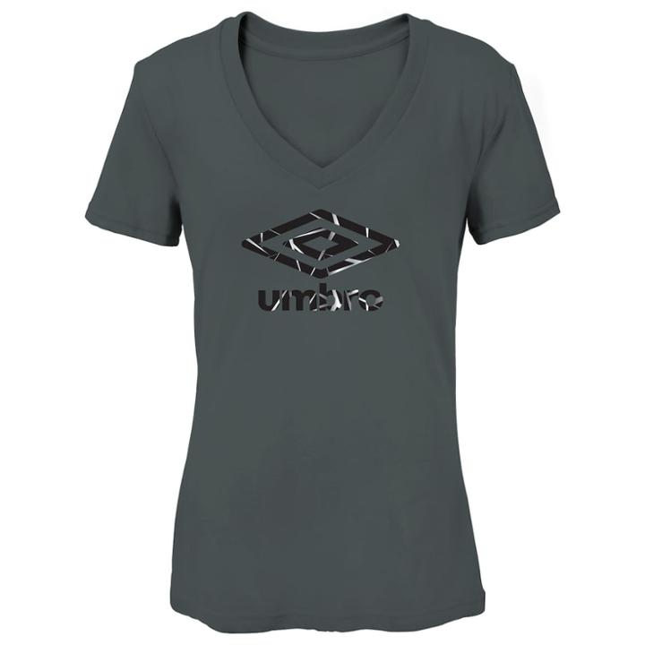 Women's Umbro Crackle Logo Graphic Tee, Size: Small, Grey Other