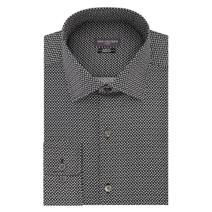 Men's Van Heusen Slim-fit Flex Spread-collar Dress Shirt, Size: 18-34/35, Grey