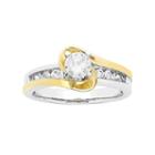 Two Tone 14k Gold 1 Carat T.w. Igl Certified Diamond Wrap Engagement Ring, Women's, Size: 5.50, White