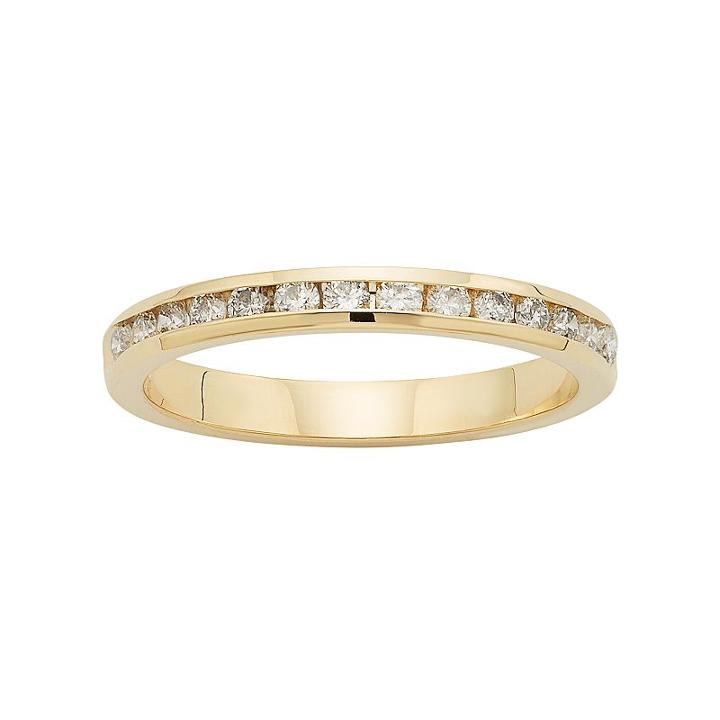 14k Gold 1/3 Carat T.w. Diamond Anniversary Ring, Women's, Size: 6.50, White