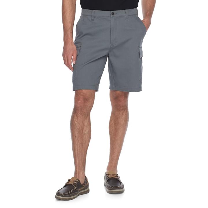 Men's Croft & Barrow® True Comfort Classic-fit Stretch Cargo Shorts, Size: 34, Grey