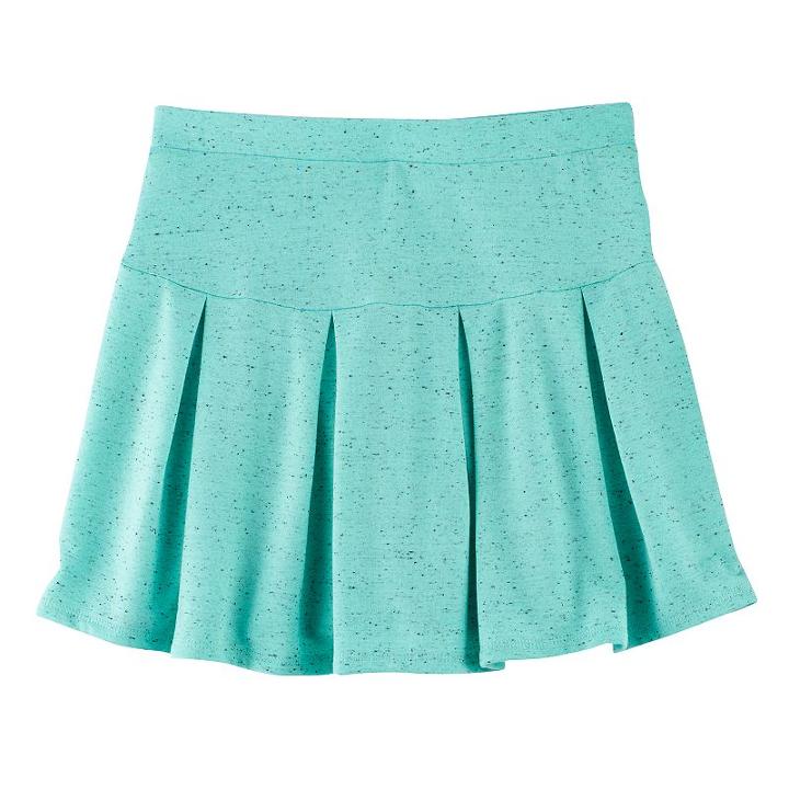 Girls 7-16 So&reg; Pleated Nep Skirt, Size: S/7-8, Turquoise/blue (turq/aqua)