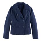 Girls 7-16 So&reg; Faux Wool Peacoat, Size: 14, Blue (navy)