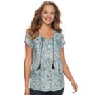 Women's Sonoma Goods For Life&trade; Pintuck Tee, Size: Xxl, Blue