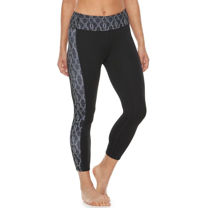 Women's Gaiam Om Cosmic Capri Yoga Leggings, Size: Xl, Oxford