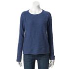 Women's Sonoma Goods For Life&trade; French Terry Crewneck Sweatshirt, Size: Large, Blue