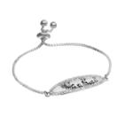 Silver Expressions By Larocks Silver Plated Crystal Mothers & Daughters Elephant Lariat Bracelet, Women's, Grey