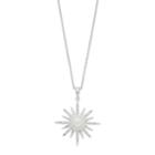 Simply Vera Vera Wang Sterling Silver Freshwater Cultured Pearl & 1/10 Carat T.w. Diamond Starburst Pendant, Women's, Size: 18, White