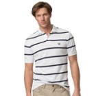 Big & Tall Chaps Classic-fit Striped Pique Polo, Men's, Size: 2xb, White