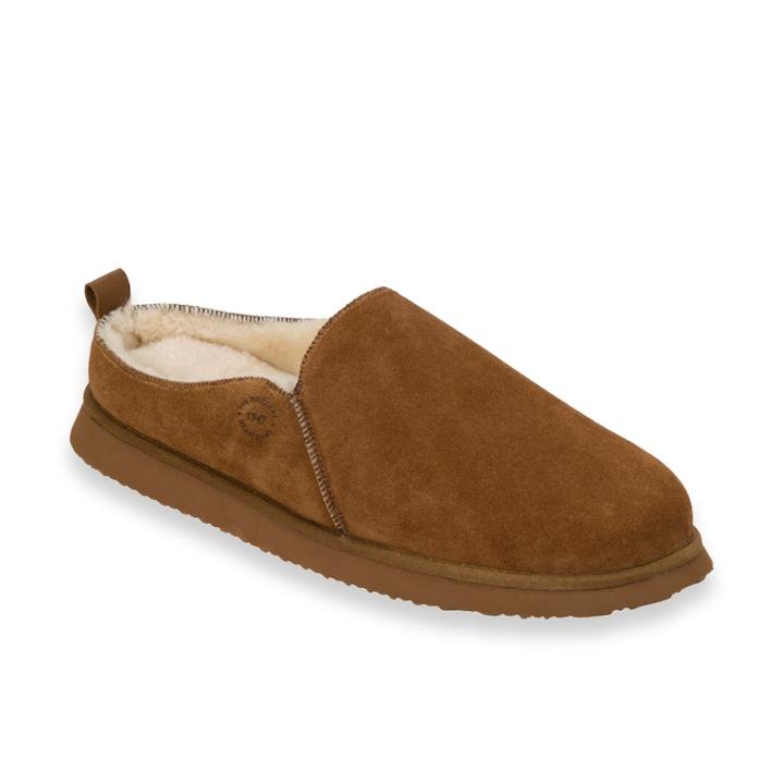 Men's Dearfoams Suede Clog Slippers, Size: Medium (11), Brown