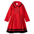 Girls 7-14 Sophie Rose Midweight Double-breasted Red Trench Coat, Girl's, Size: 7, Brt Red
