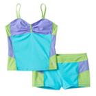 Girls 7-16 Free Country Colorblock Tankini Swimsuit Set, Girl's, Size: 14, Blue Other
