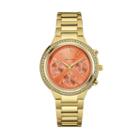 Caravelle New York By Bulova Women's Crystal Stainless Steel Chronograph Watch, Yellow