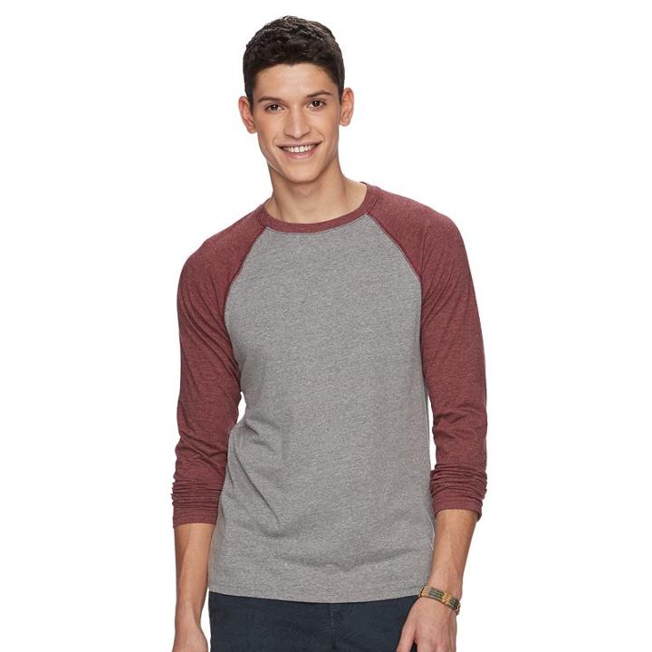 Men's Urban Pipeline&reg; Ultimate Raglan Tee, Size: Large, Dark Red