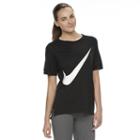 Women's Nike Sportswear Swoosh Graphic Tee, Size: Large, Grey (charcoal)