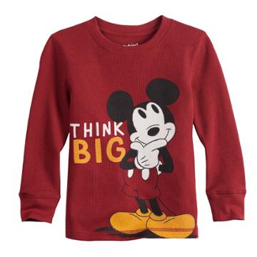 Disney's Mickey Mouse Baby Boy Thermal Graphic Tee By Jumping Beans&reg;, Size: 24 Months, Dark Red
