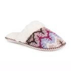 Muk Luks Women's Knit Scuff Slippers, Size: Medium, Multi