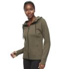 Women's Tek Gear&reg; Fleece Raglan Hoodie, Size: Large, Dark Green