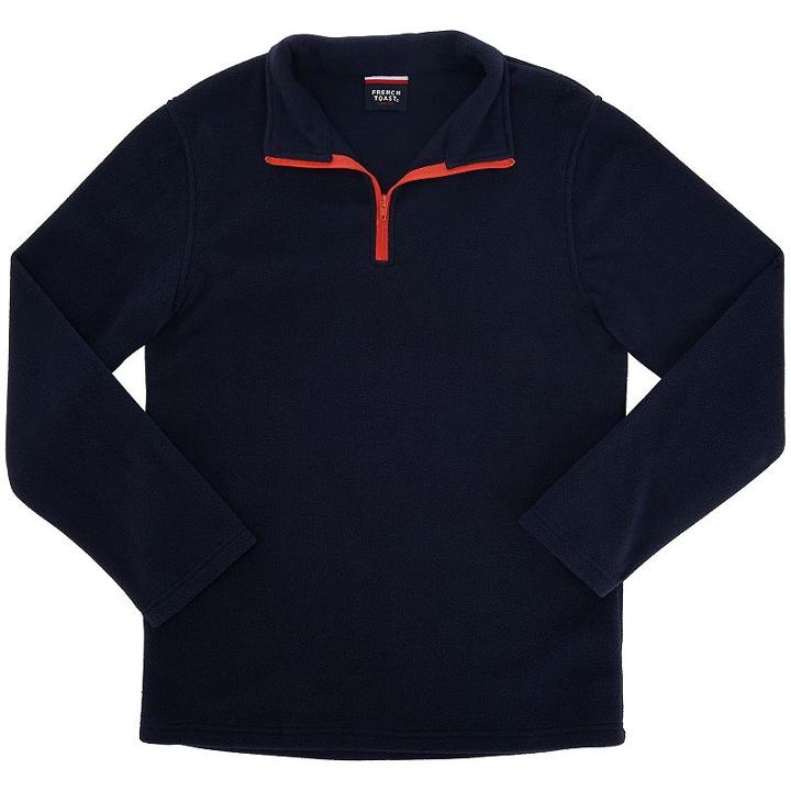 Boys 4-7 French Toast 1/4-zip Fleece Pullover, Size: 5, Blue (navy)