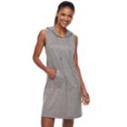 Women's Tek Gear&reg; Hooded Sleeveless Dress, Size: Large, Light Grey