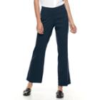 Petite Apt. 9&reg; Brynn Modern Fit Bootcut Pull-on Pants, Women's, Size: 4 Petite, Blue (navy)