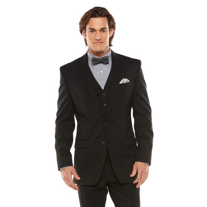 Men's Chaps Performance Slim-fit Suit Jacket, Size: 42 Short, Black