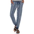 Juniors' Mudd&reg; Printed Joggers, Teens, Size: Large, Blue (navy)