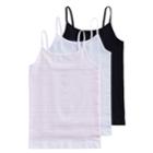 Girls 7-16 So&reg; 3-pk. Cami Tank Tops, Size: Small, Black White Pink